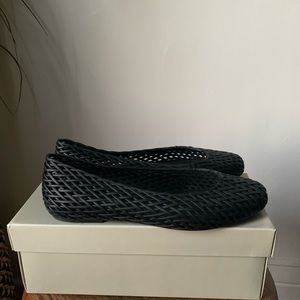 Melissa xJason Wu-Size 10 Black Jelly Ballet Flats